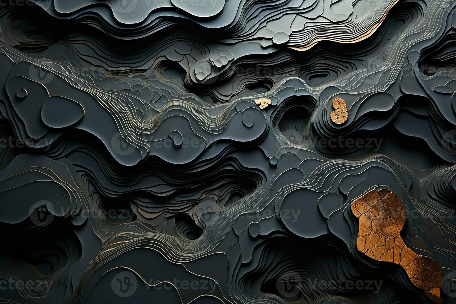 AI generated Abstract piece focusing on intricate textures, rough and smooth surfaces, experimenting with light and shadow photo
