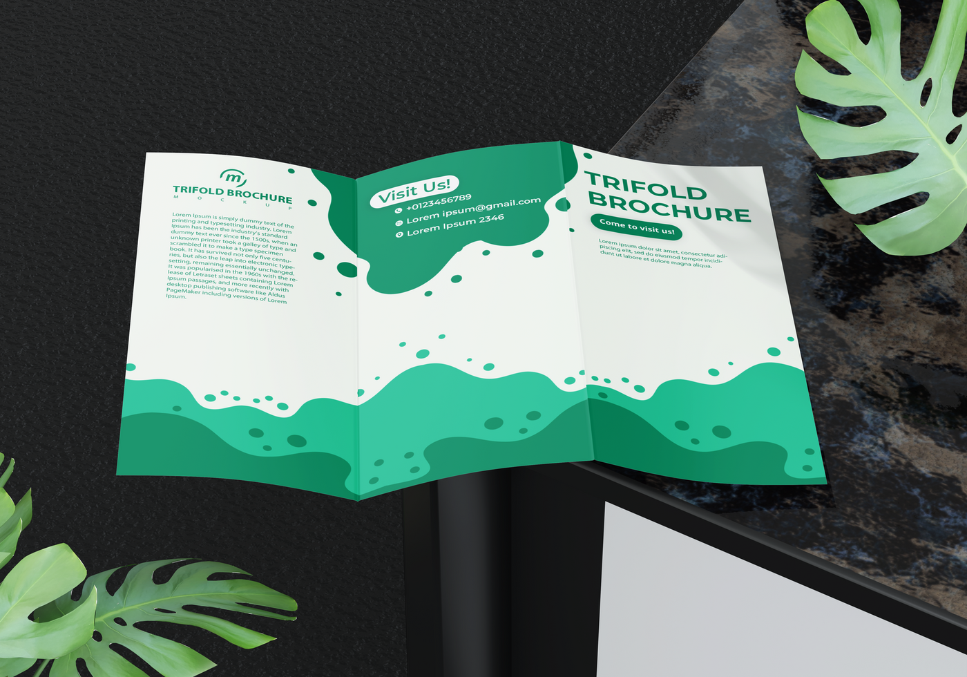 Brochure mockup simple style psd