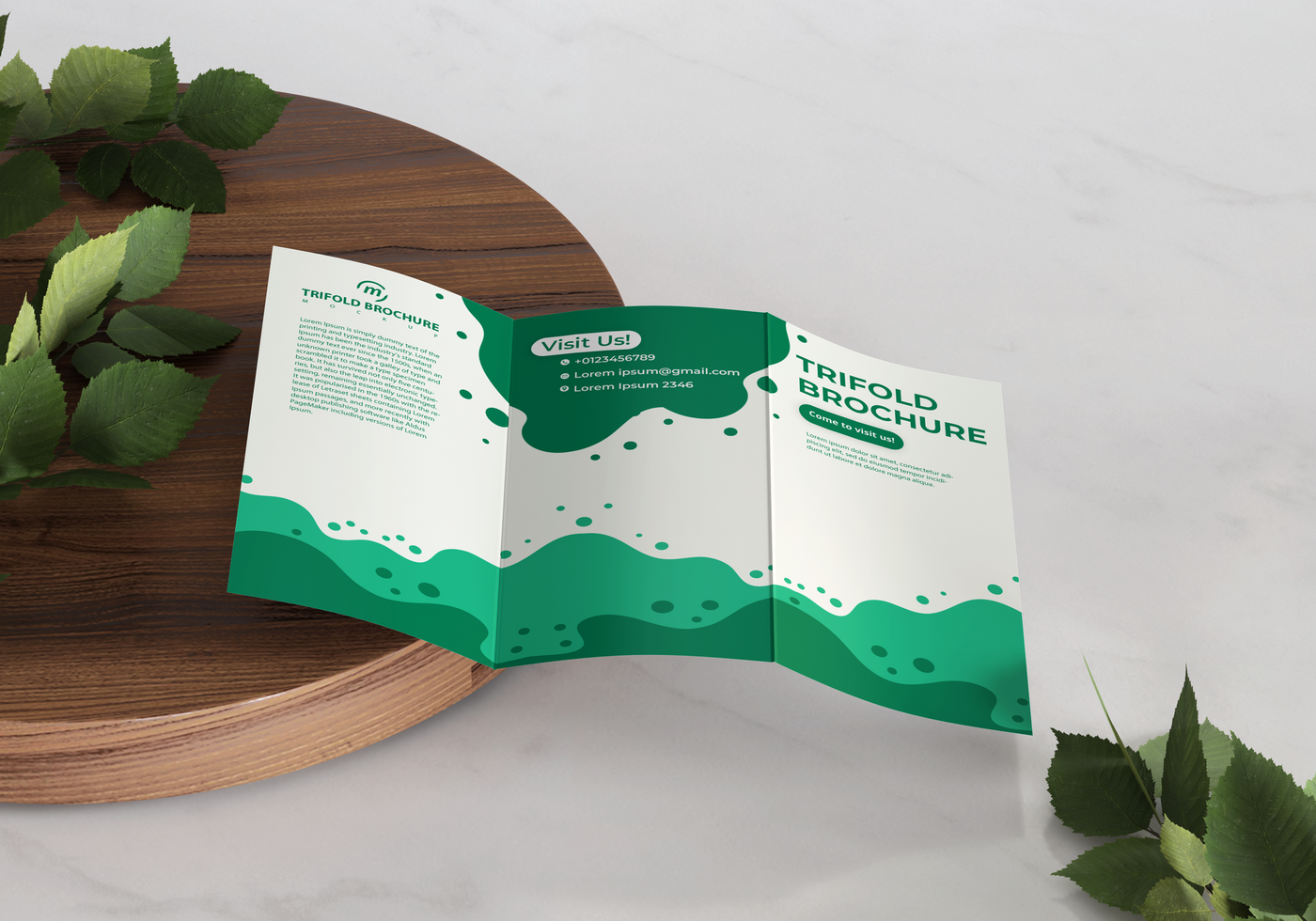 Brochure mockup simple style psd