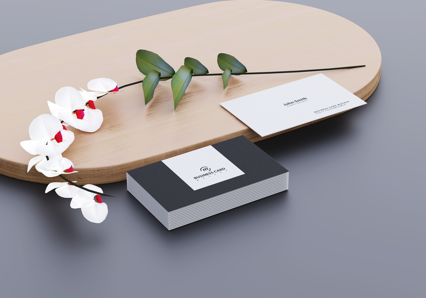 Business card mockup simple style psd