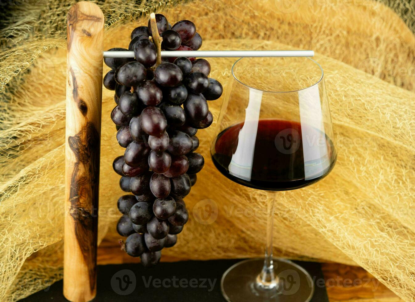 wine grapes and wine leaves in the old land next to Hamburg photo