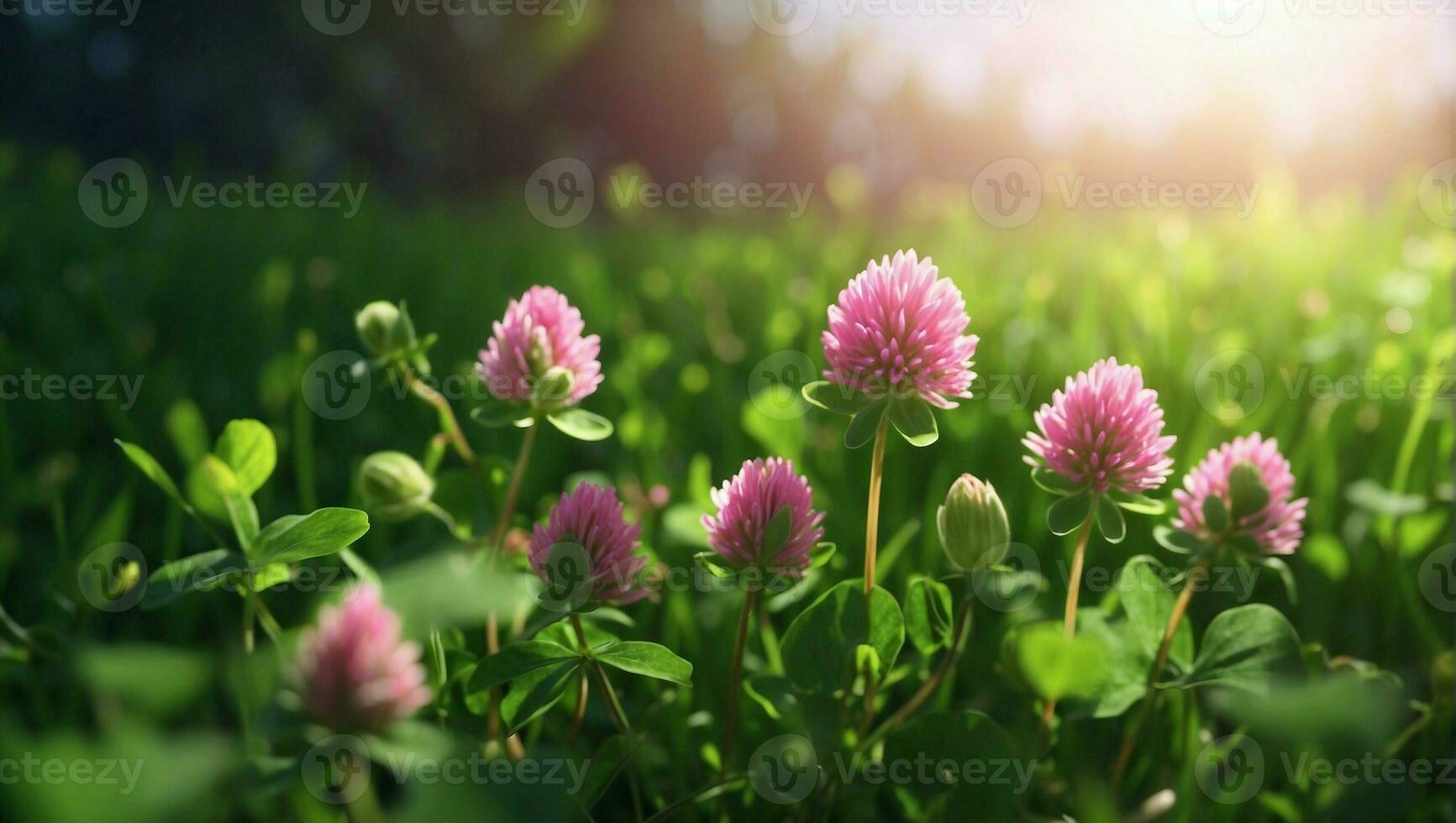 AI generated Vibrant blossoms in a sunlit garden, surrounded by lush foliage photo