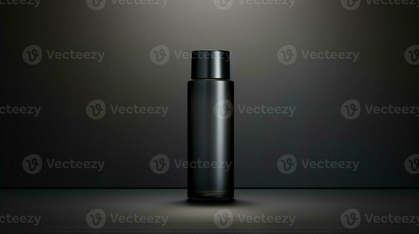 AI generated Men shampoo dark ai generated bottle mockup photo