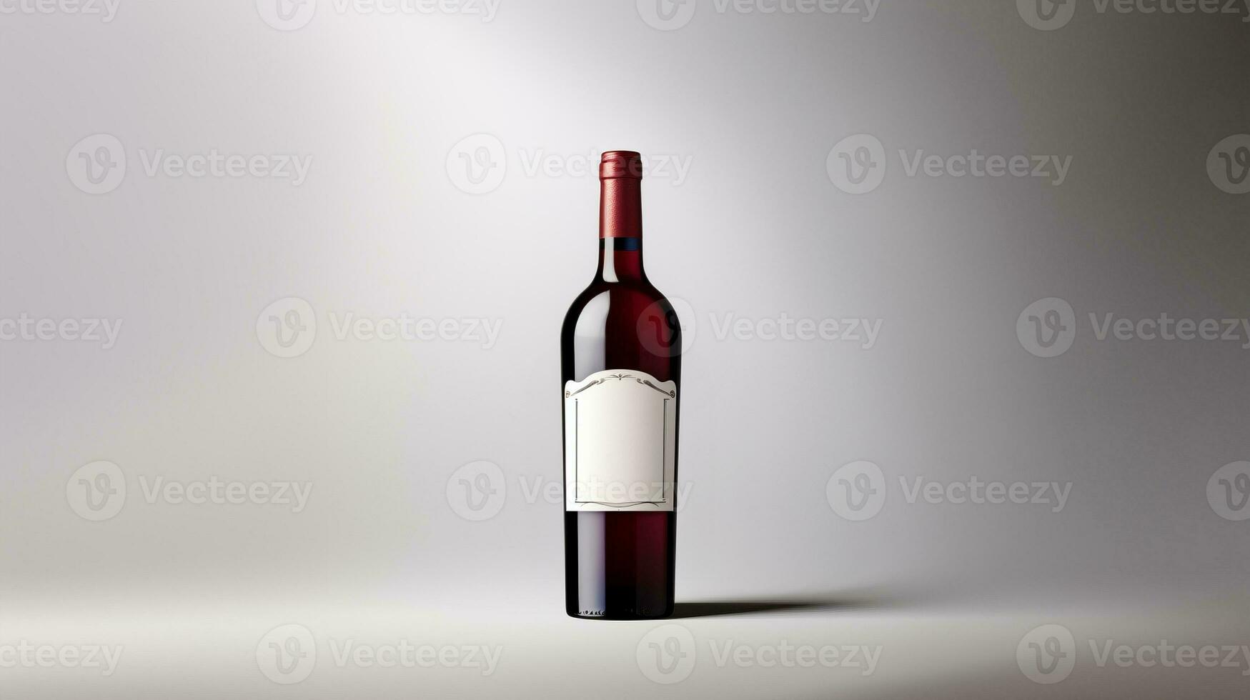 AI generated Appetizer red wine bottle vintage ai generated mockup photo