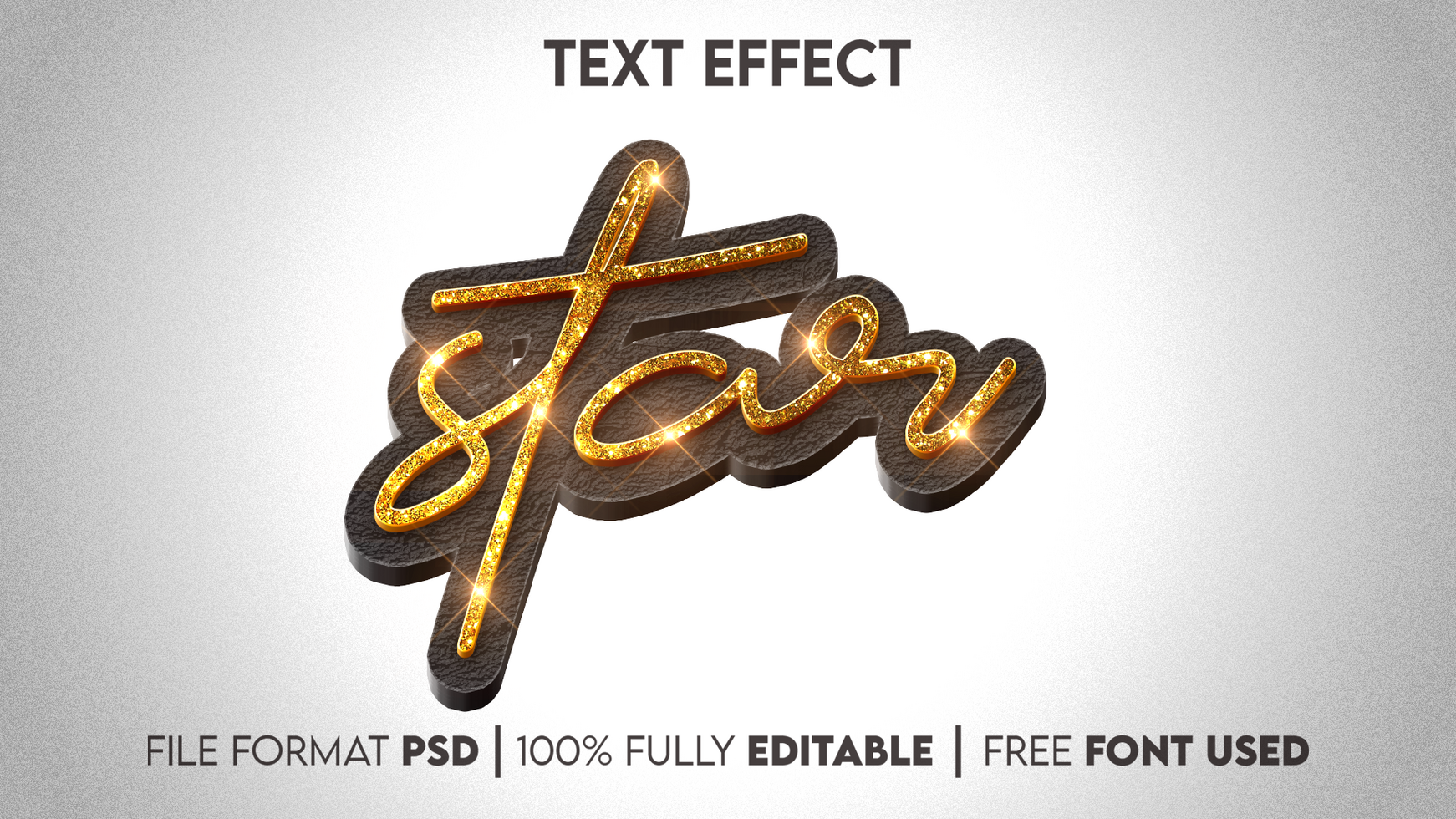 star editable text effect psd