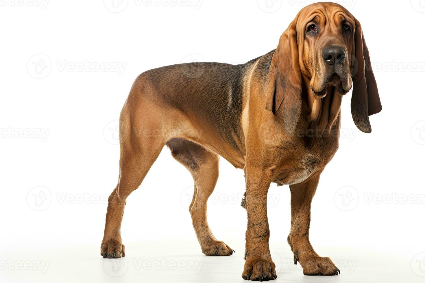 AI generated Realistic bloodhound clipart photo