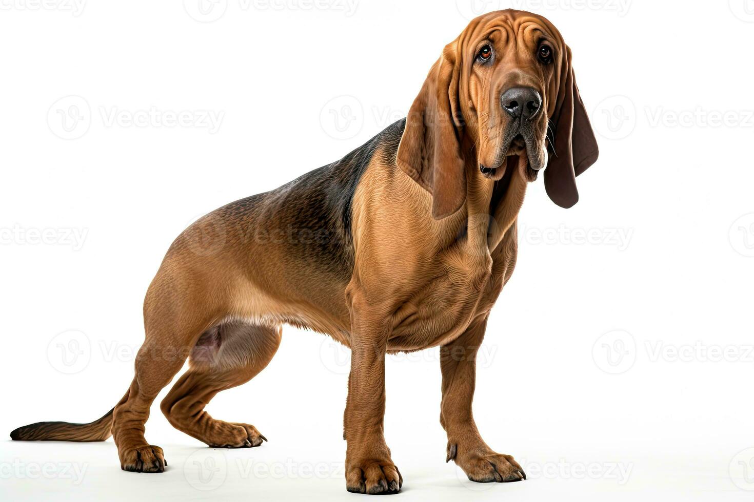 AI generated Realistic bloodhound clipart photo