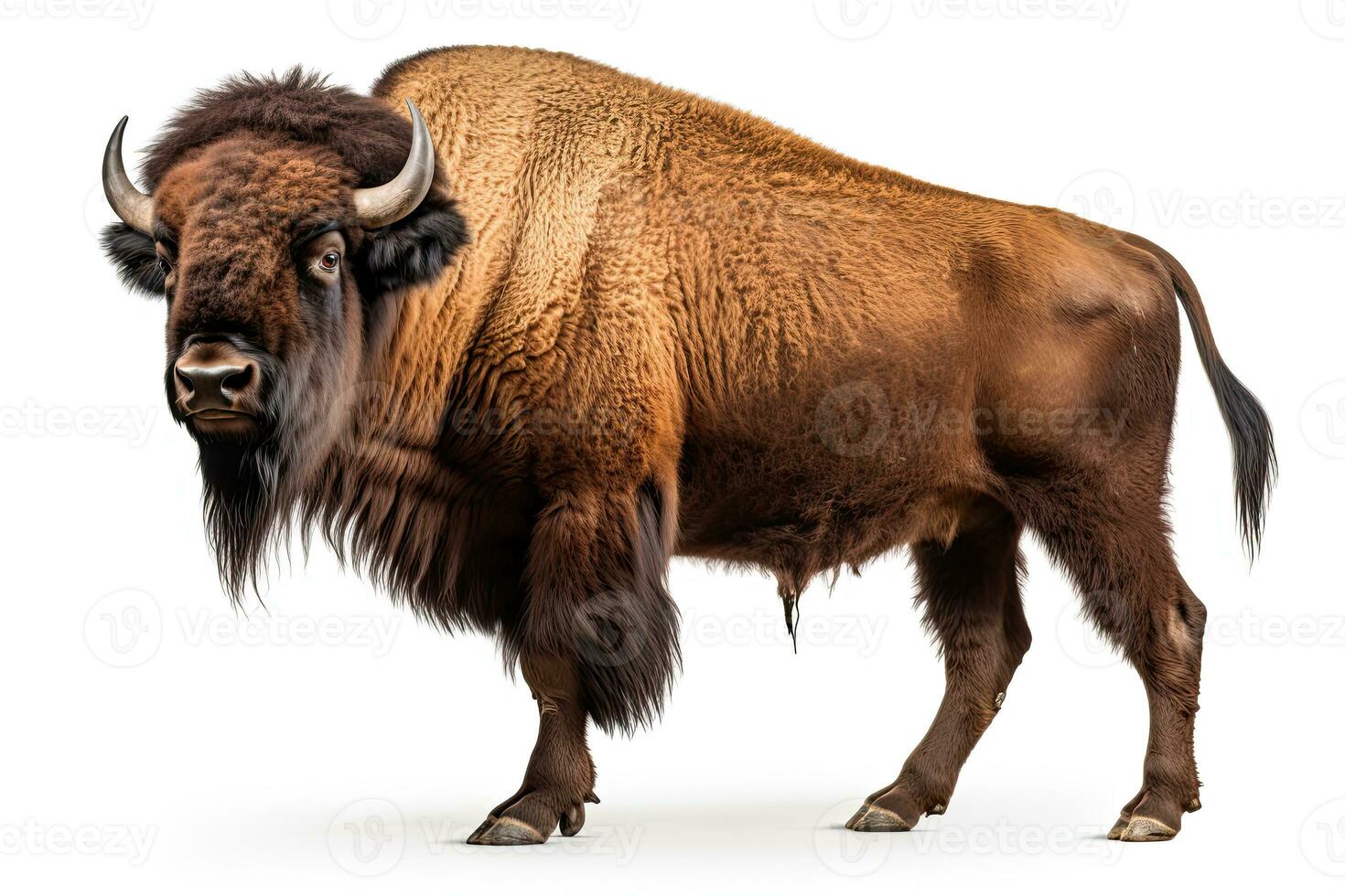 AI generated Realistic bison clipart photo