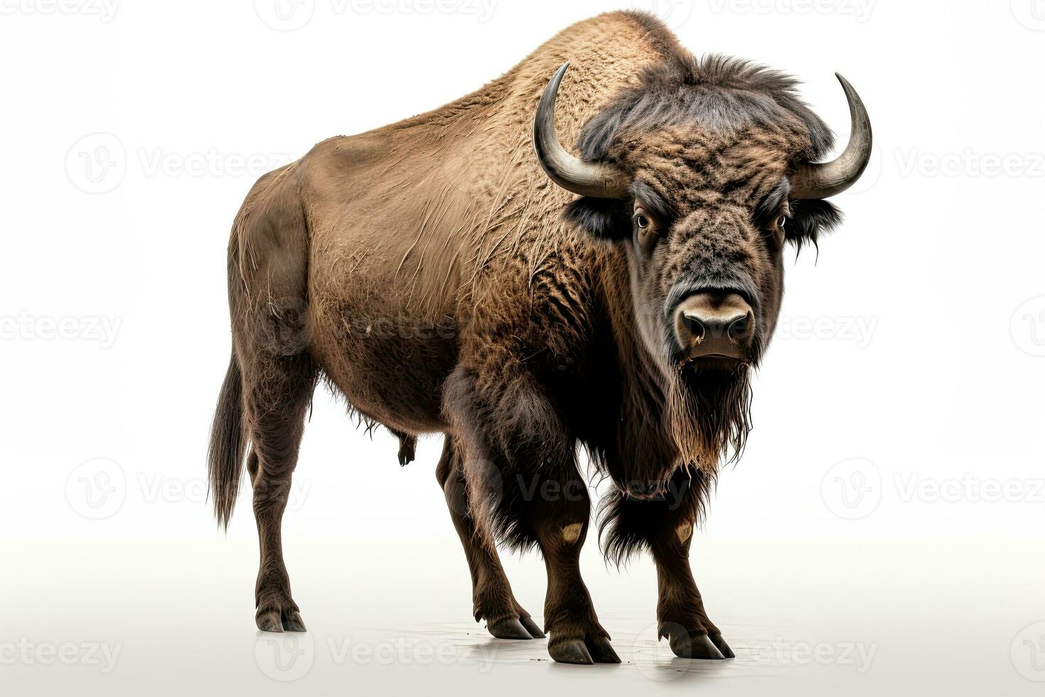 AI generated Realistic bison clipart photo