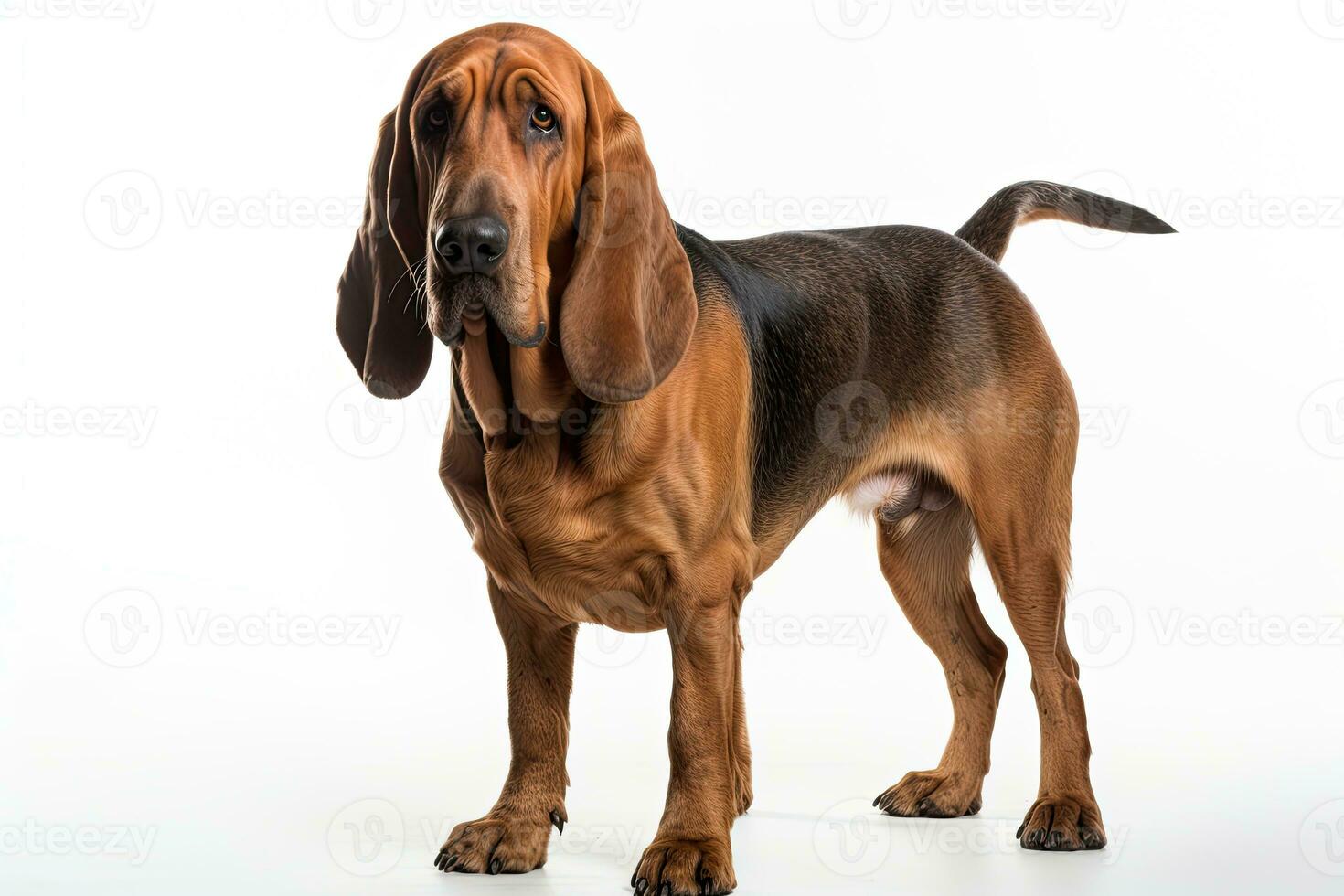 AI generated Realistic bloodhound clipart photo