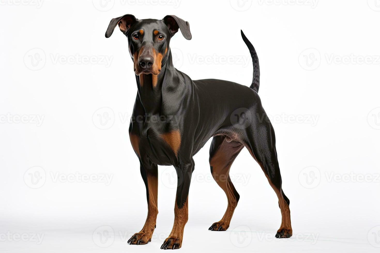 AI generated Doberman Guard dog clipart photo