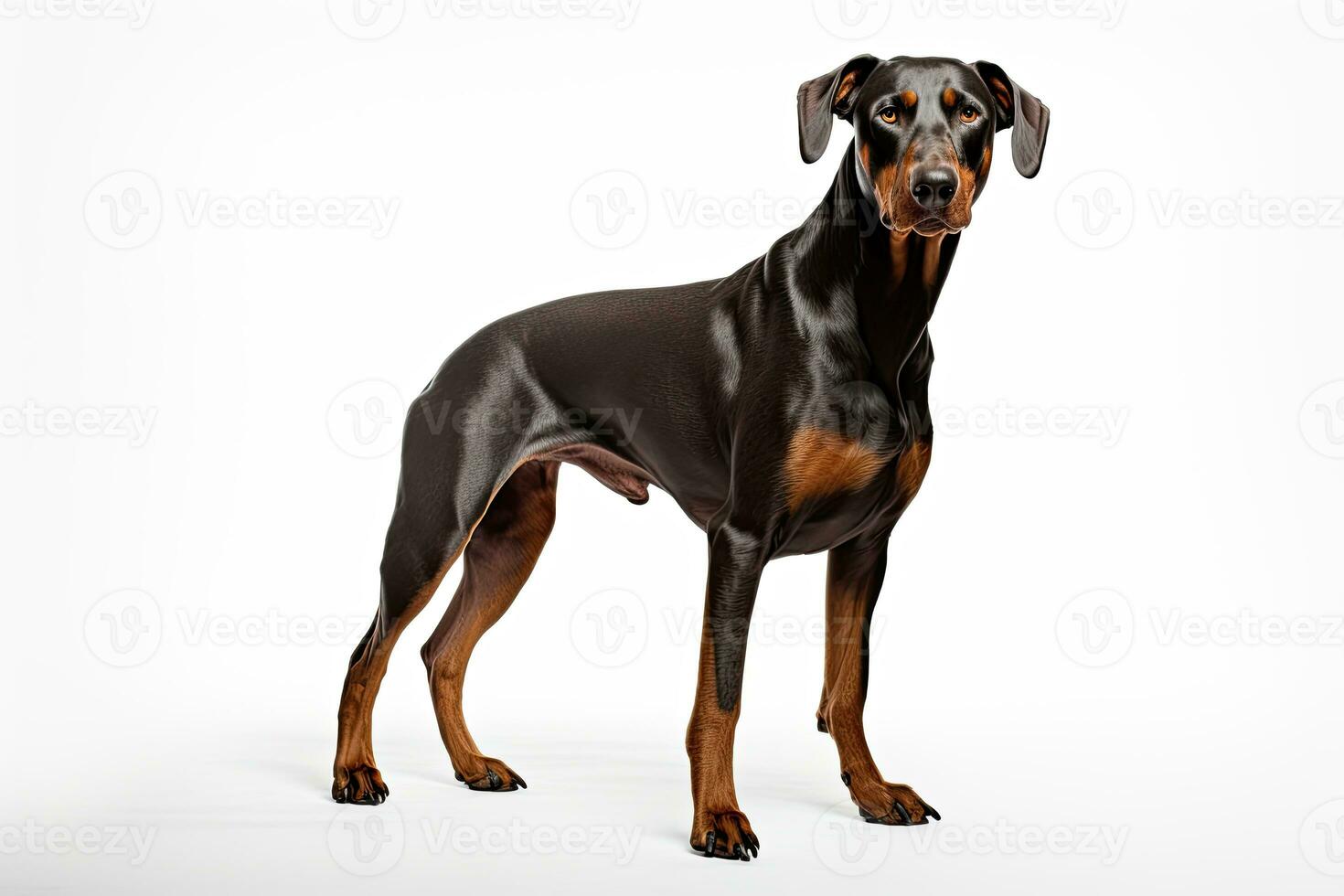 AI generated Doberman Guard dog clipart photo