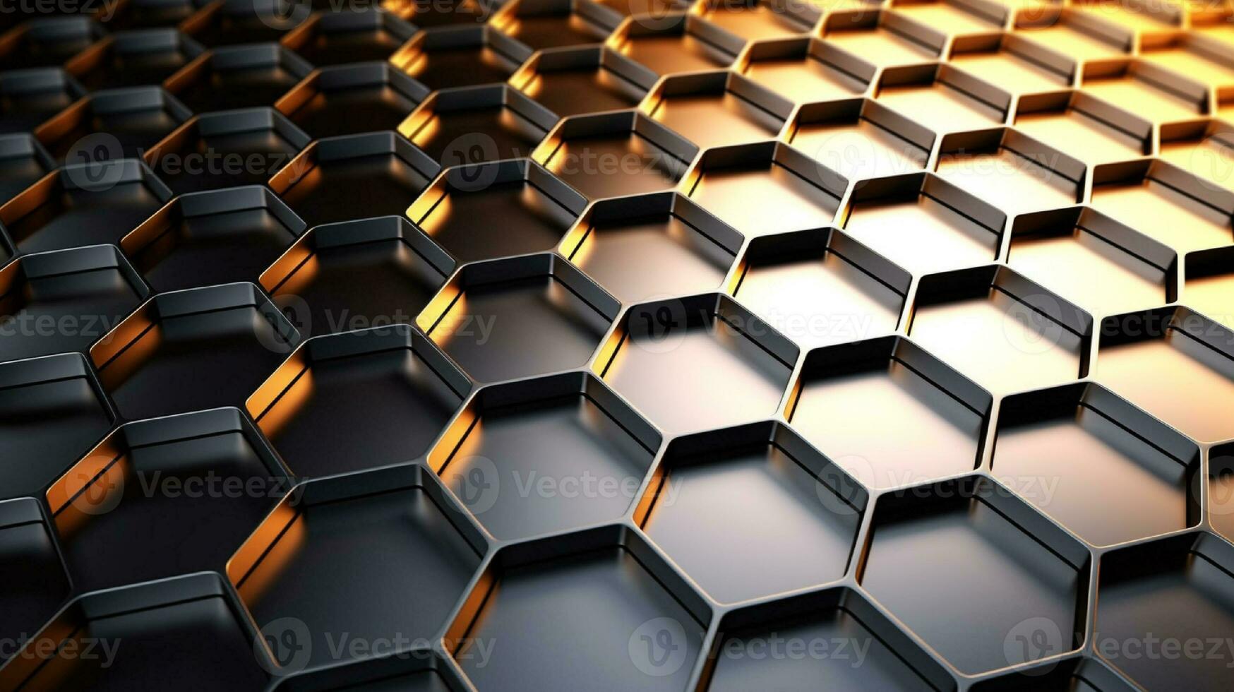 AI generated 3D rendering of abstract background with hexagons generated with AI photo