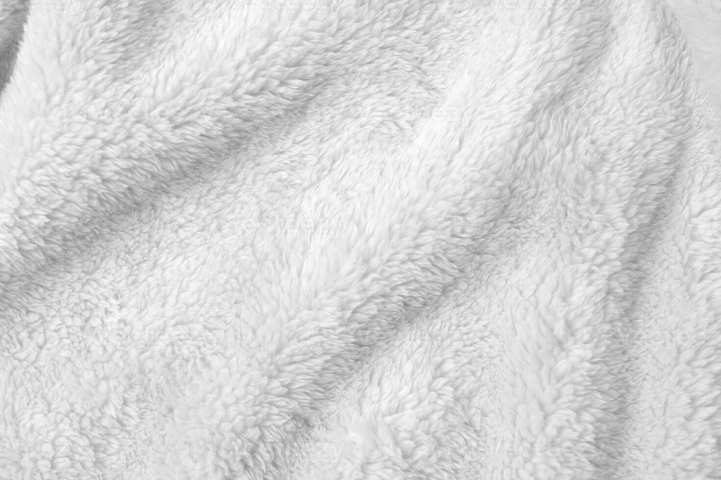 White clean wool texture background. light natural sheep wool. white seamless cotton. texture of fluffy fur for designers. close-up fragment white wool carpet. photo