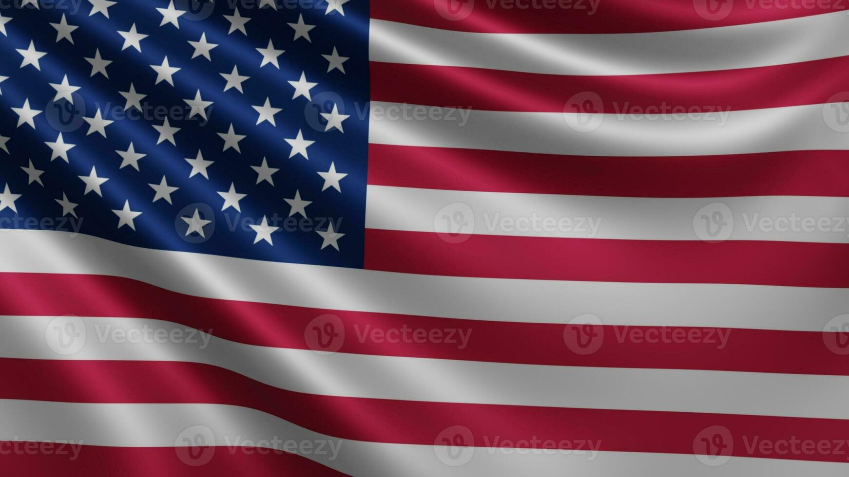 Render of the United States of America flag flutters in the wind closeup, the photo