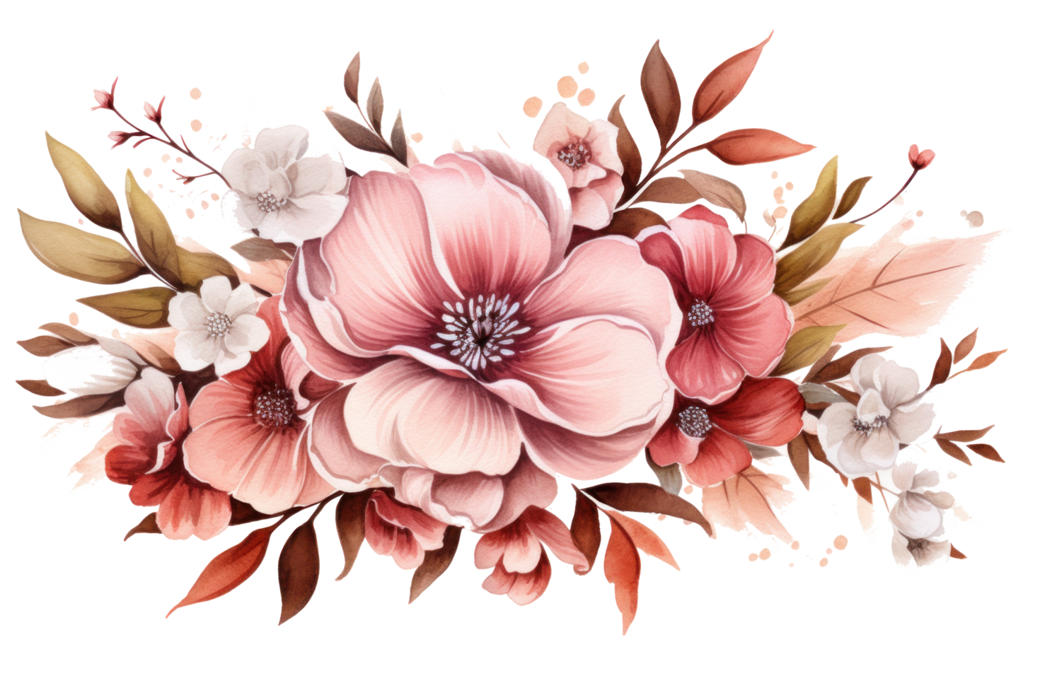 AI generated pink floral backgrounds pink flowers, png