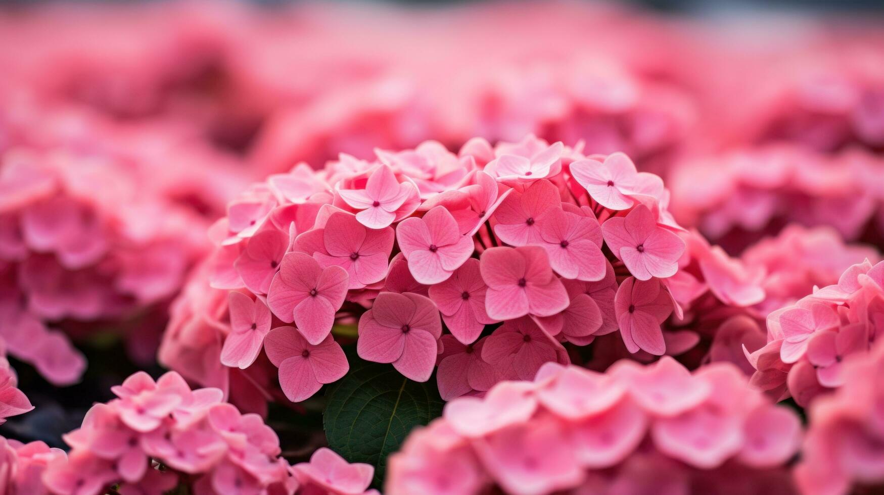 AI generated pink hydrangea foliage wallpaper photo