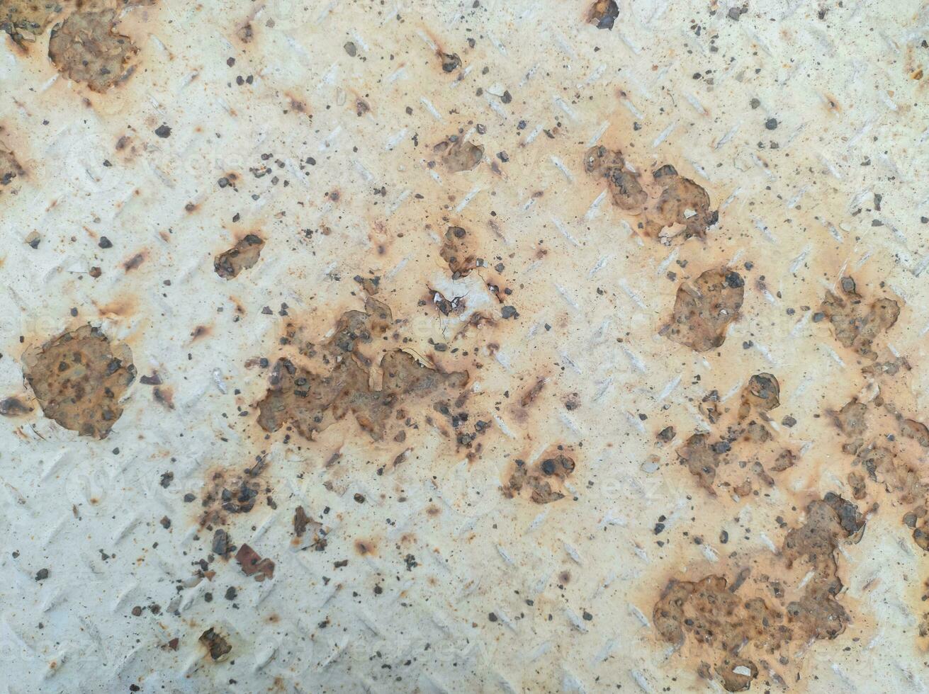 Steel Plate Metal floor with rust effect and grunge texture photo