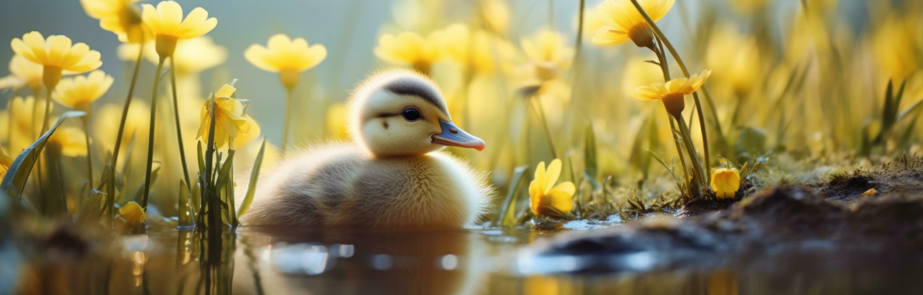 AI generated beautiful baby duck wallpapers photo