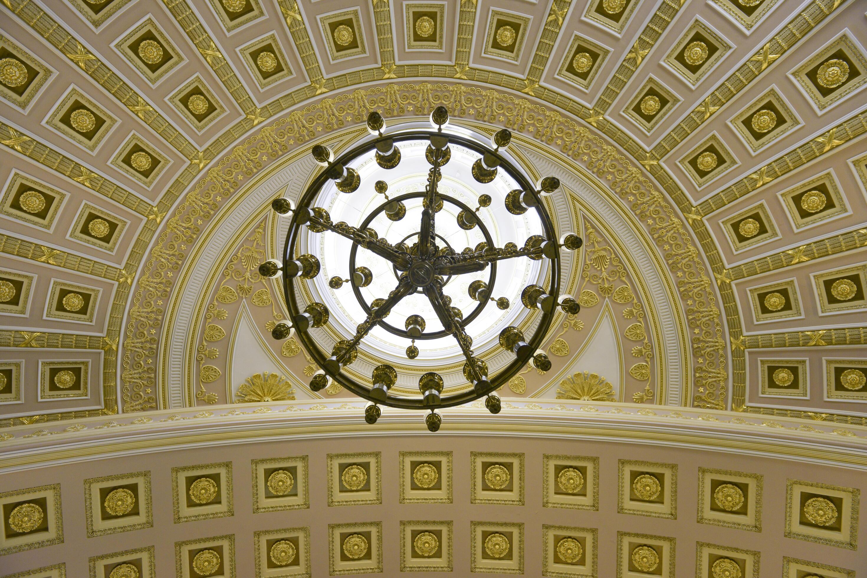 Washington DC, USA, 2023. Close up of the detail on ceilings in