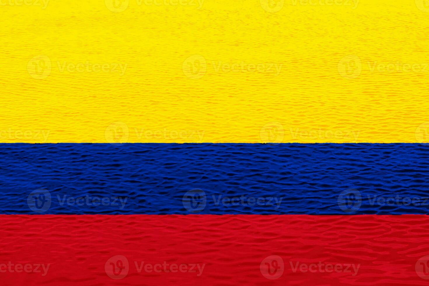 Flag of Republic of Colombia on a textured background. Concept collage. photo