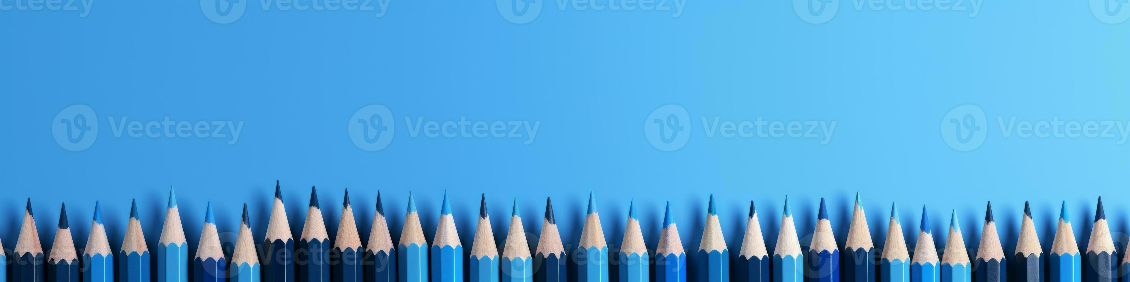 AI generated Pencil and pencils on colour background in box photo