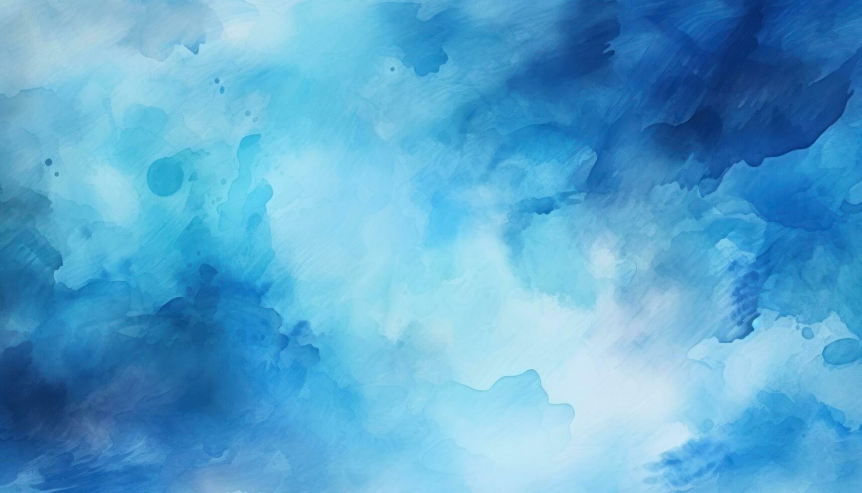 AI generated Blue abstract watercolor painting background. Generative AI photo