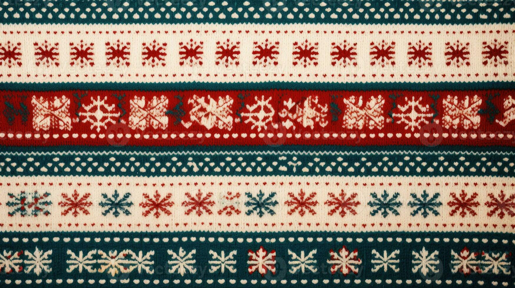 AI generated Fair Isle wool pattern fabric, ai photo