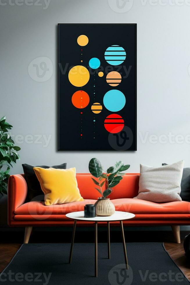 AI generated Solar system and space objects. photo