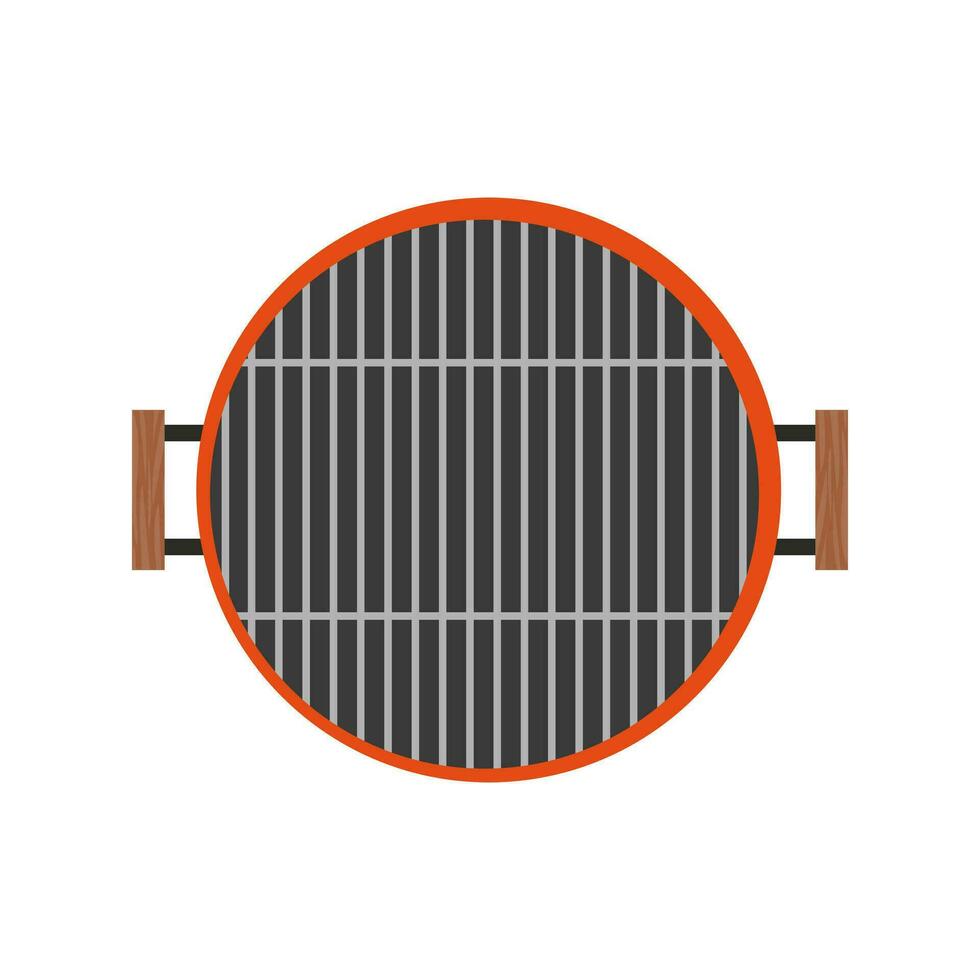 Barbecue grill top view vector clipart