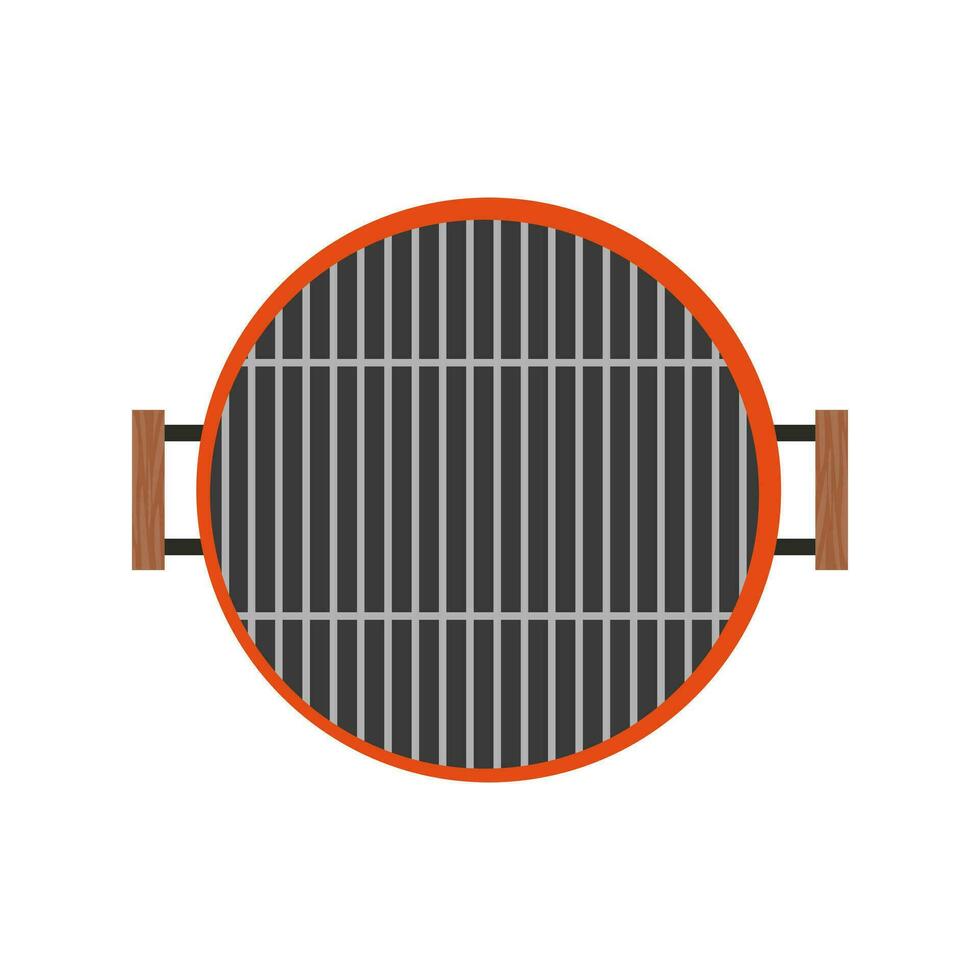 Barbecue grill top view vector clipart
