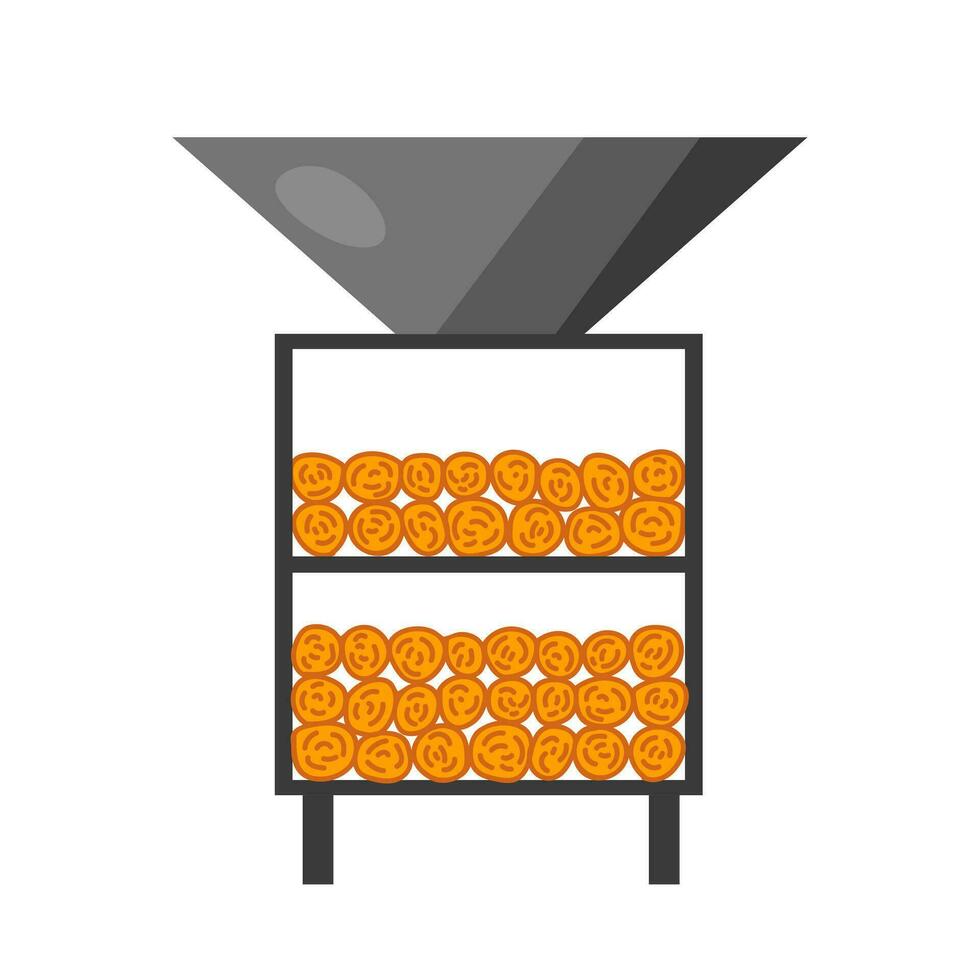 Portable fire pit flat style vector illustration