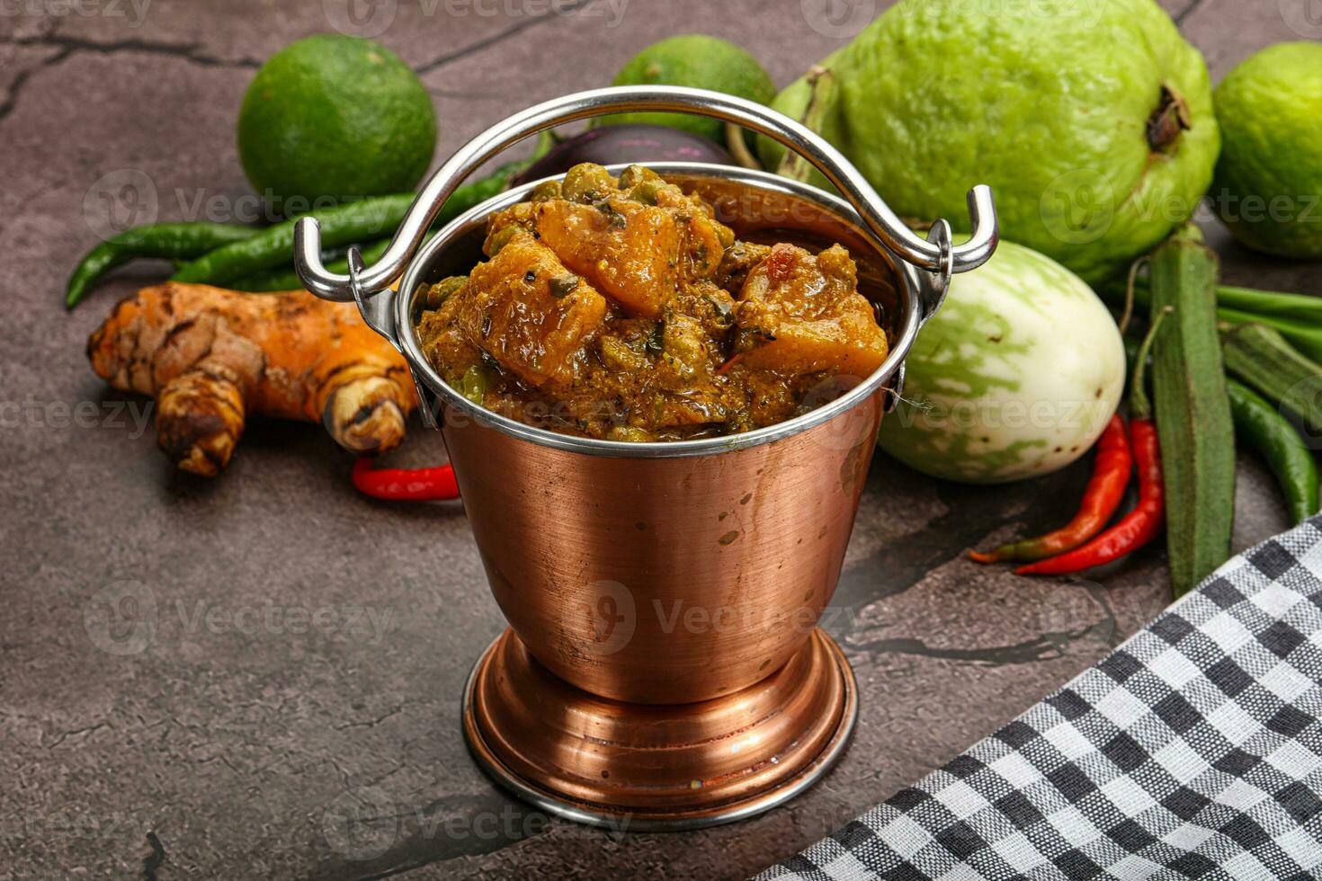 Indian traditional cuisine Aloo mutter photo