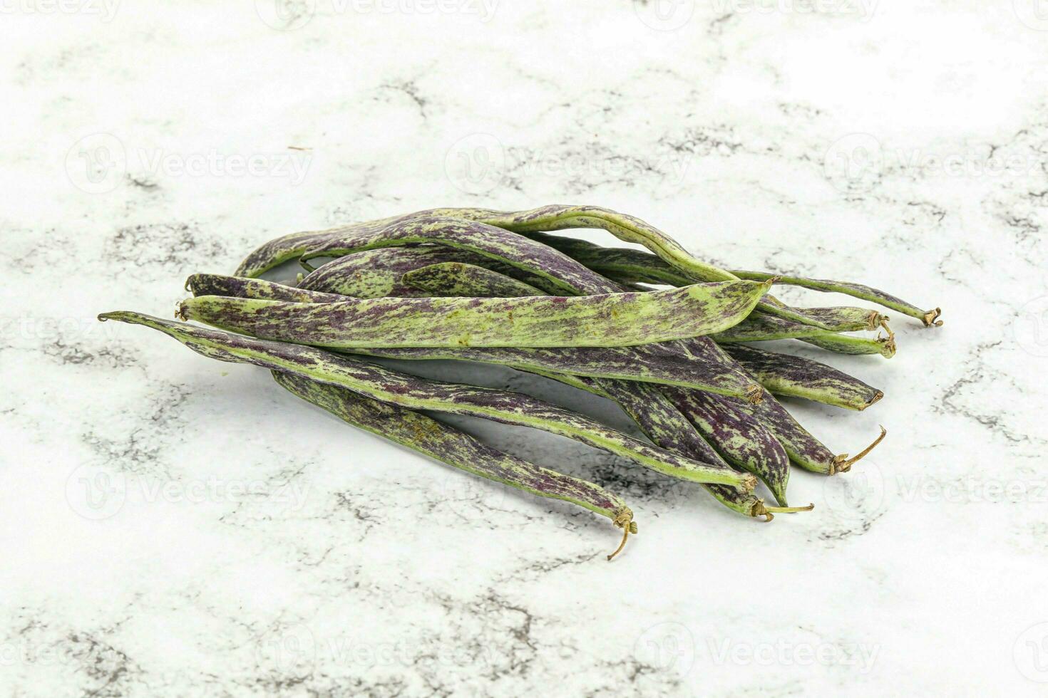 Raw green bean string heap photo