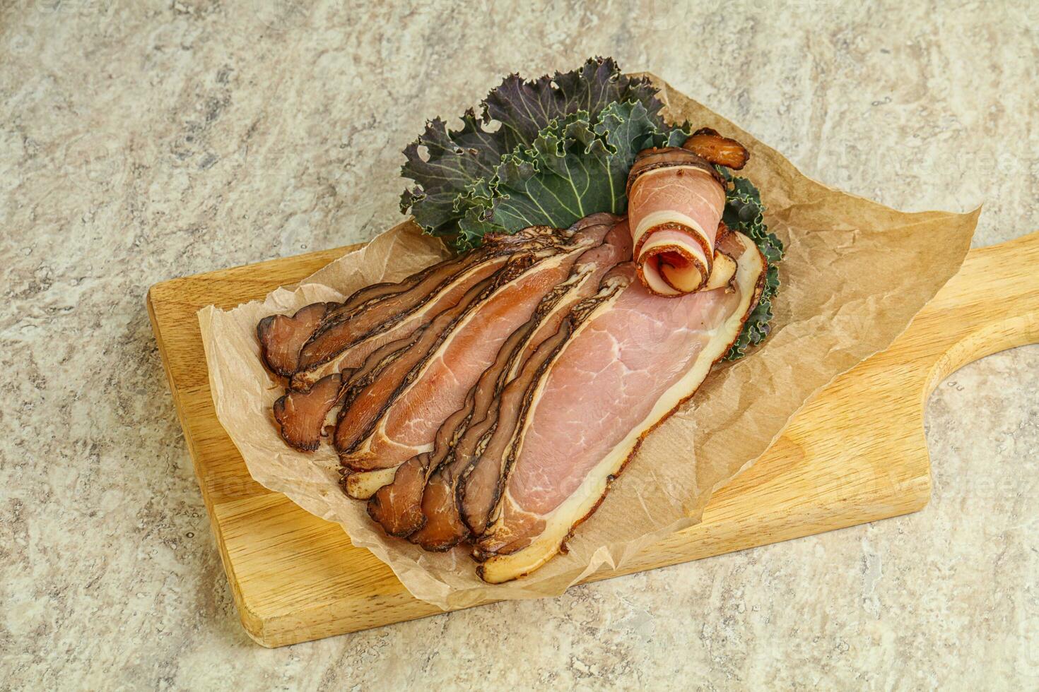 Italian traditional cuisine - prosciutto appetizer photo