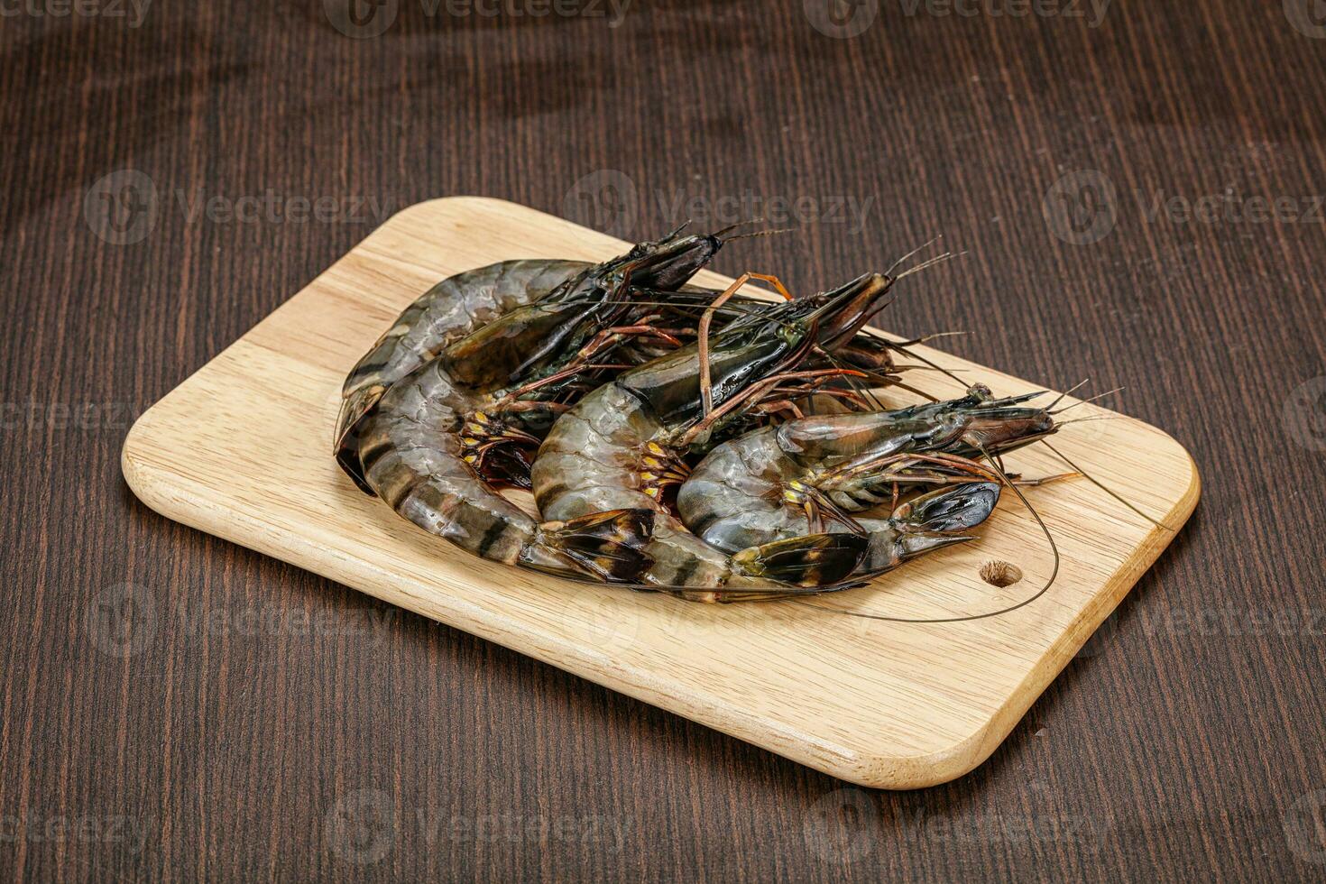 Raw tiger prawn for cooking photo