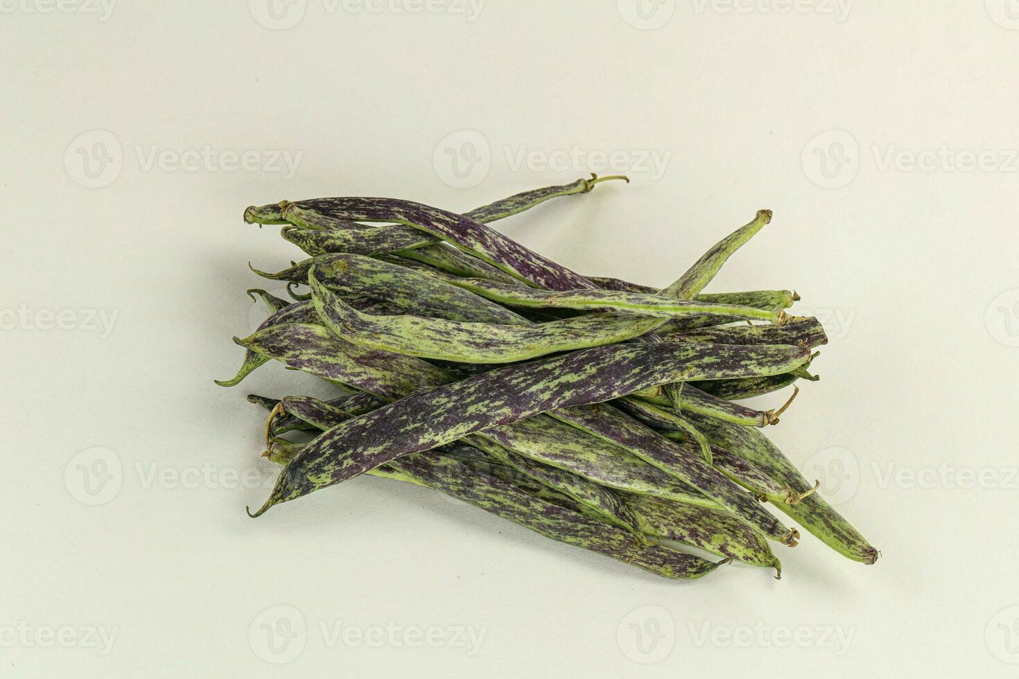 Raw green bean string heap photo