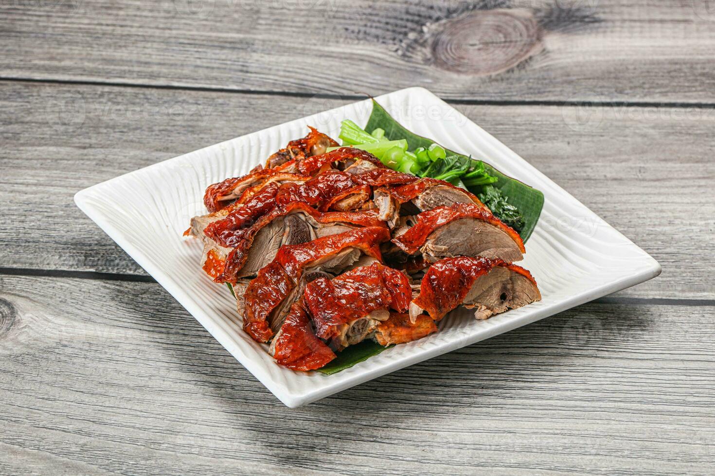 Asian cuisine - roasted duck with skin photo