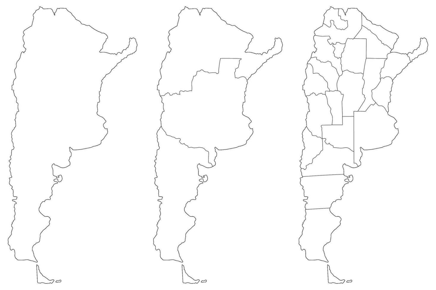 Argentina map. Map of Argentina in set vector