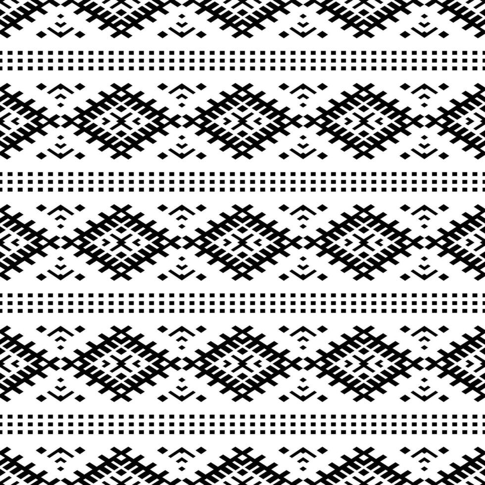 Aztec tribal geometric vector background in black and white. Seamless stripe pattern. Traditional ornament ethnic style. Design for textile, fabric, clothing, curtain, rug, ornament, wrapping.