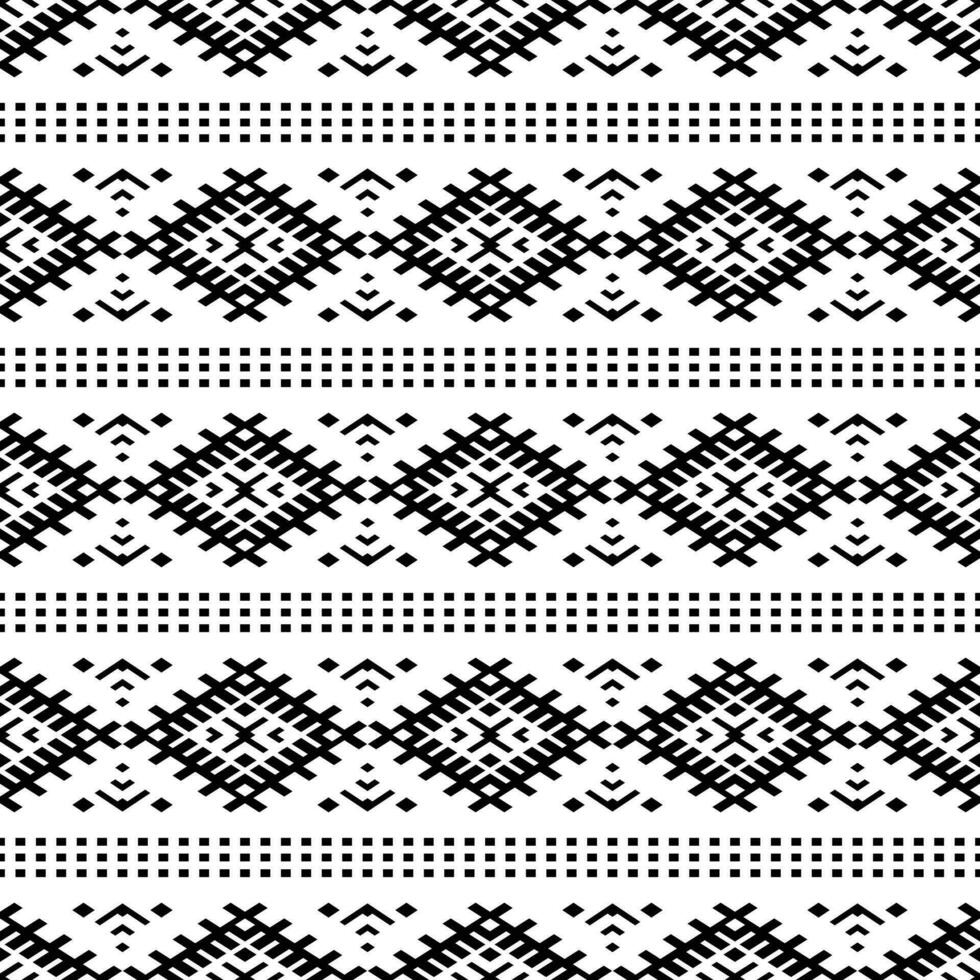 Aztec tribal geometric vector background in black and white. Seamless stripe pattern. Traditional ornament ethnic style. Design for textile, fabric, clothing, curtain, rug, ornament, wrapping.