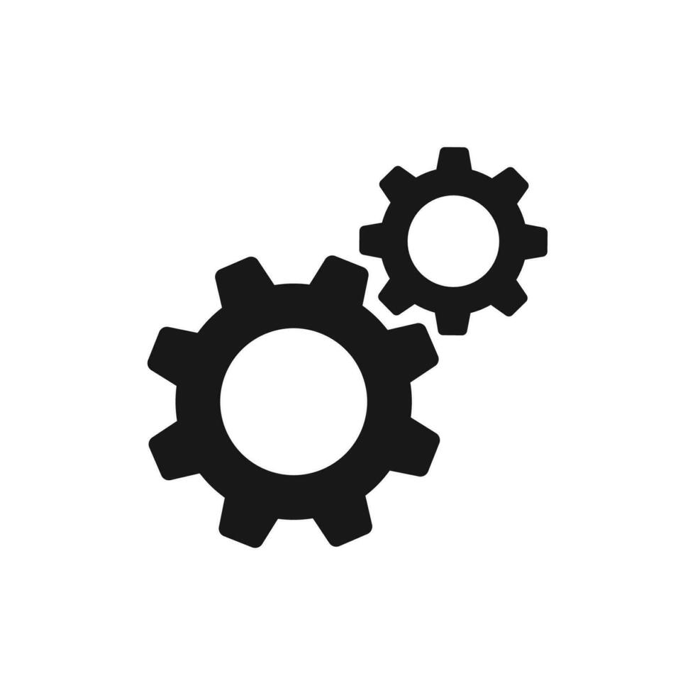 Settings icon vector. Gear icon. Settings symbol vector