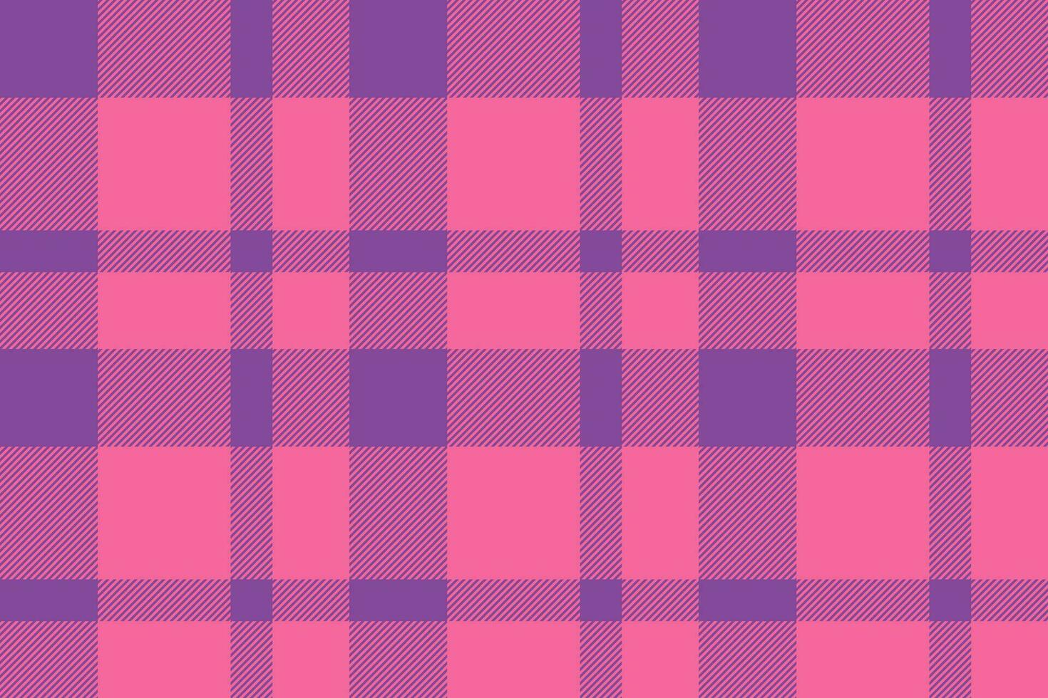 Plaid background, check seamless pattern in pink. Vector fabric texture for textile print, wrapping paper, gift card or wallpaper.