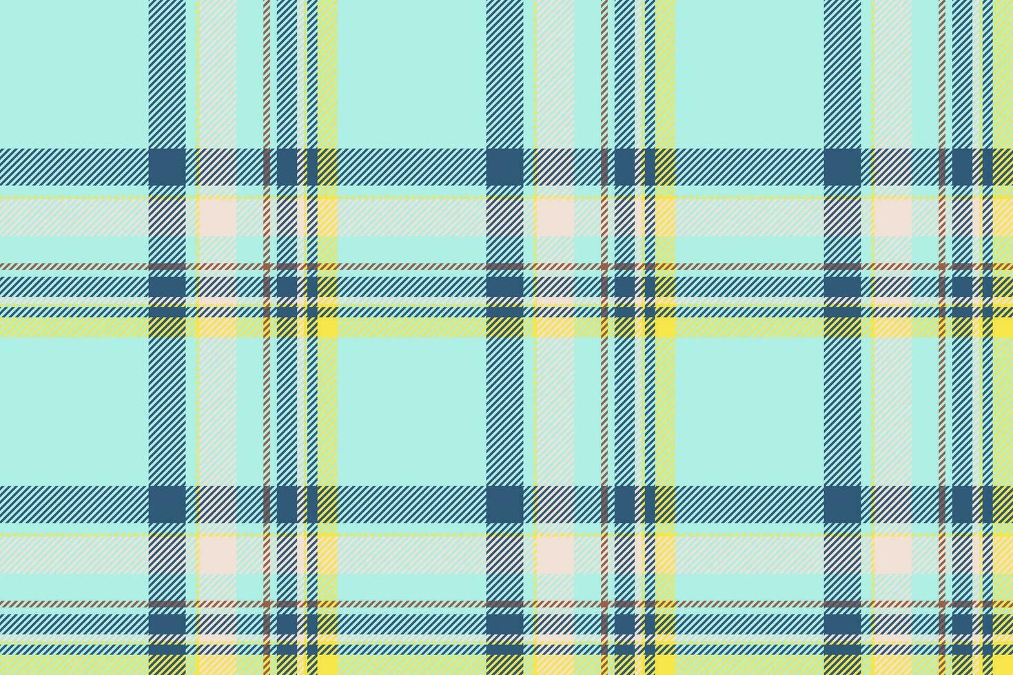 Plaid background, check seamless pattern in blue. Vector fabric texture for textile print, wrapping paper, gift card or wallpaper.