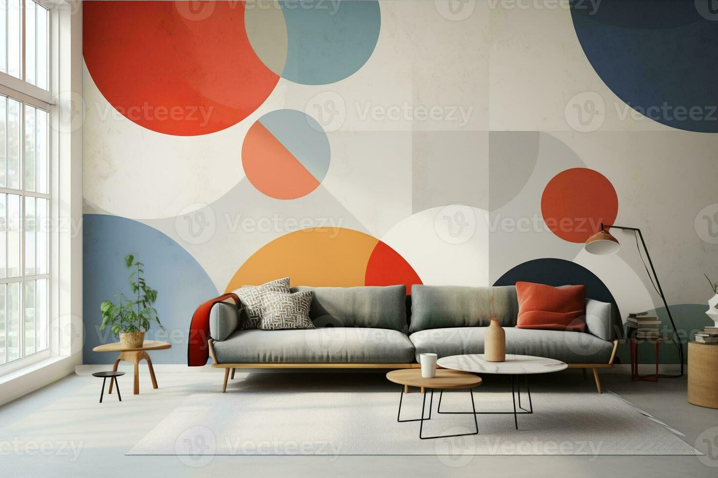 AI generated Vector set of design elements and shapes for abstract backgrounds photo