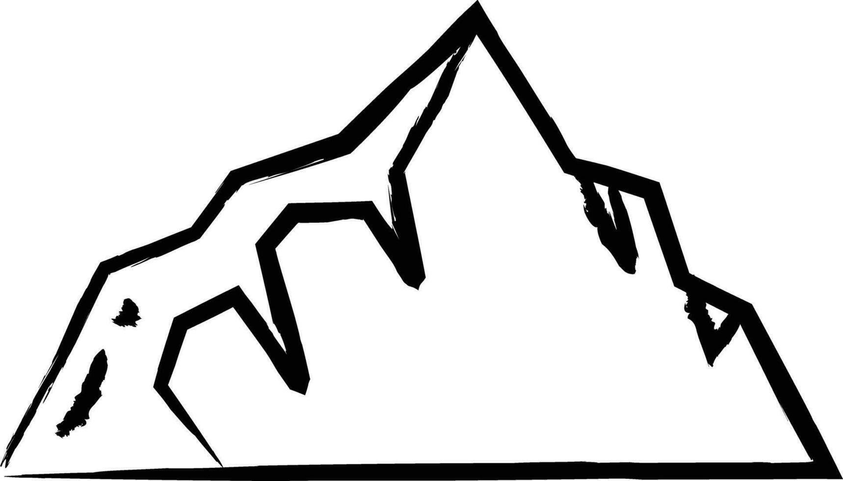 fault block mountain hand drawn vector illustration