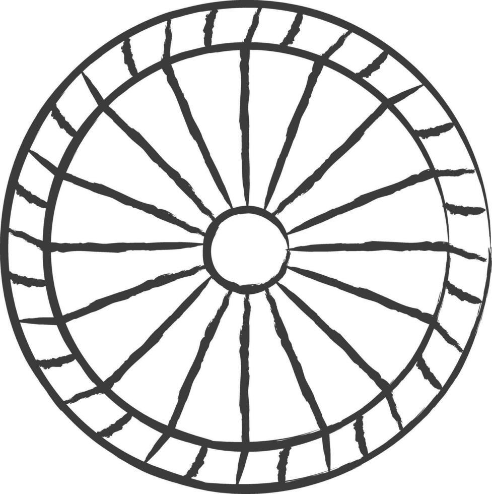 Windmill hand drawn vector illustration