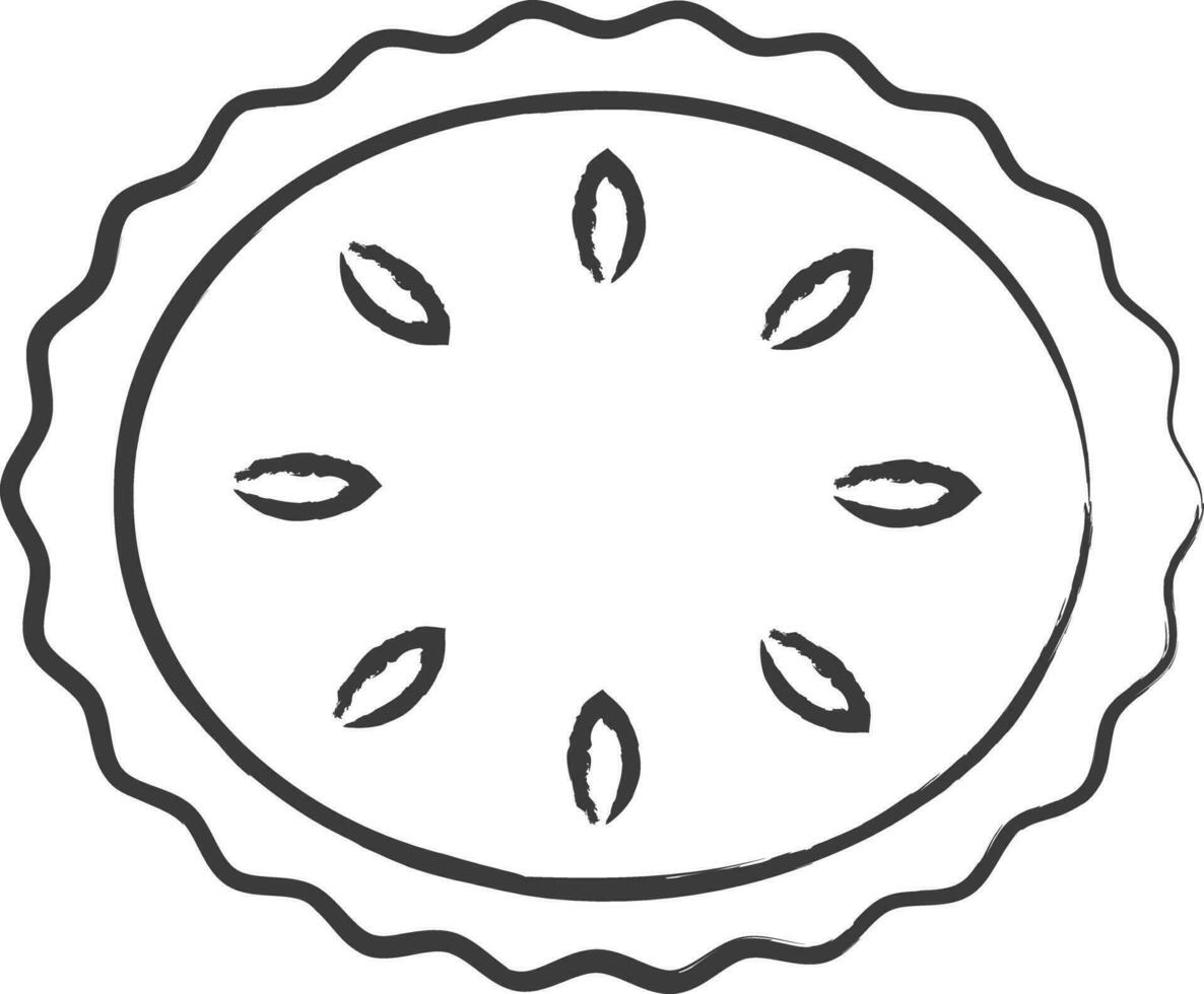 Pie hand drawn vector illustration