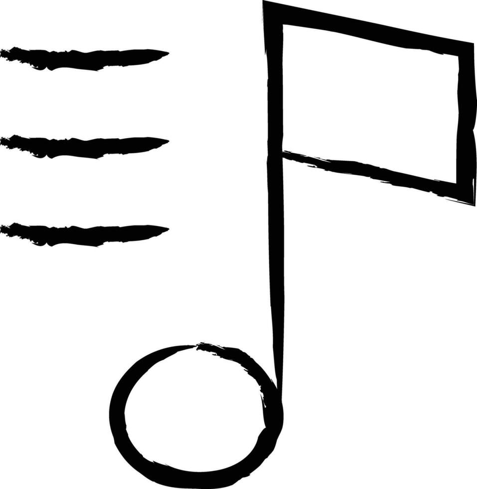 Music notes hand drawn vector illustration