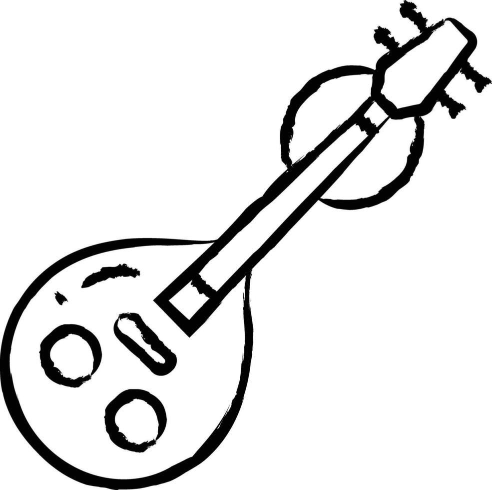 Veena  hand drawn vector illustration